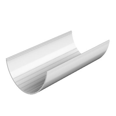 ТН ПВХ 125/82 мм, водосточный желоб пластиковый (3 м), - 1